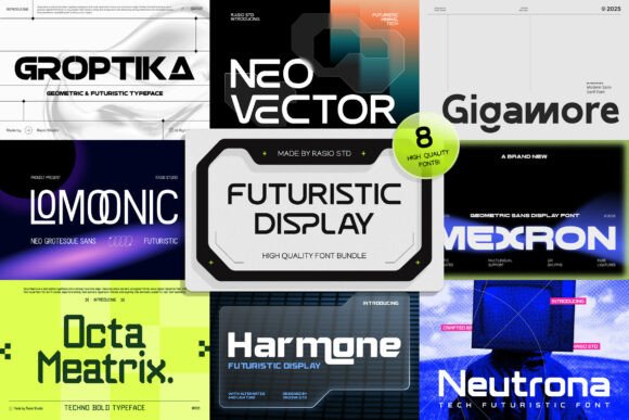 Futuristic Display Bundle: A Typographic Toolkit for Tomorrow