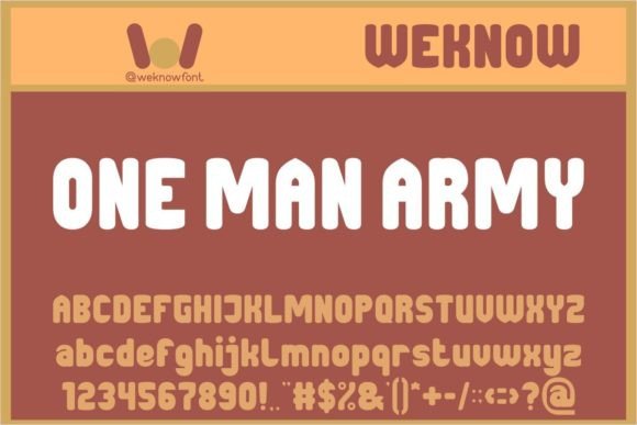 One Man Army: A Display Font for Bold, Modern Design