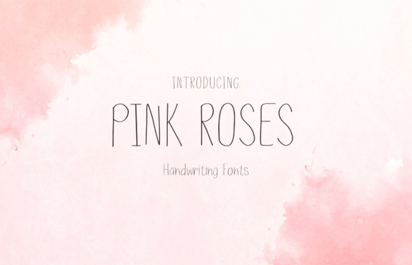 Pink Roses: A Sweet Handwritten Font for Creative Projects