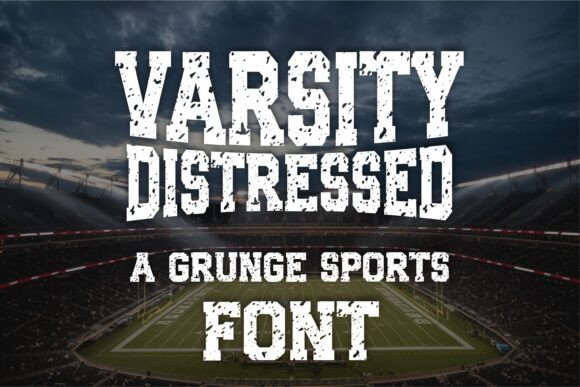 Varsity Distressed: Bold Slab Serif for Athletic Designs